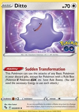 Ditto - Pokémon GO (Holo Rare) [PGO-053]