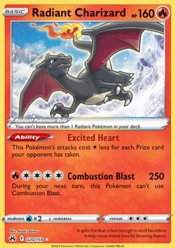 Radiant Charizard - Crown Zenith (Ultra Rare) [CRZ-020]