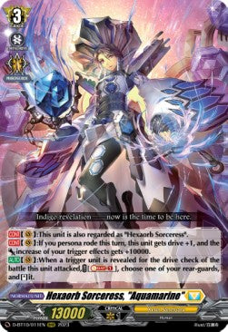 Hexaorb Sorceress, "Aquamarine"  (V.1 - Triple Rare) - Dragon Masquerade (Triple Rare) [D-BT10-011]
