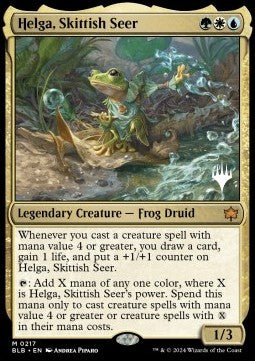 Helga, Skittish Seer (V.2) - Bloomburrow: Promos (Mythic) [PBLB-217]