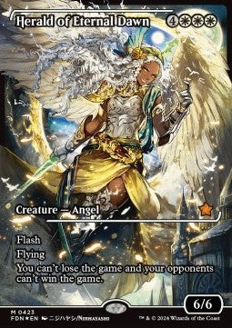 Herald of Eternal Dawn (V.3) - Magic: The Gathering Foundations: Extras (Mythic) [XFDN-423]