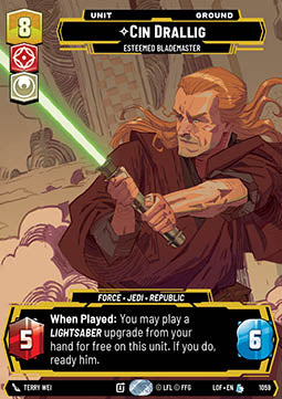Cin Drallig, Esteemed Blademaster (V.3) - Legends of the Force: Extras (Legendary) [XLOF-1059]