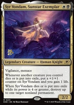 Syr Vondam, Sunstar Exemplar (V.1) - Edge of Eternities: Promos (Rare) [PEOE-231]