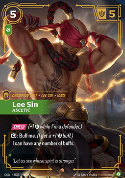 Lee Sin, Ascetic (V.1 - Epic) - Origins (Epic) [OGN-078]