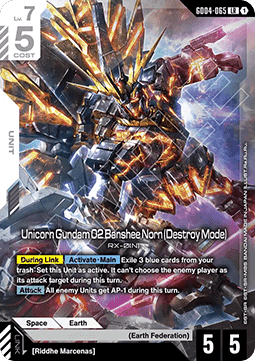 Unicorn Gundam 02 Banshee Norn (Destroy Mode) (GD04-065) (V.1 - Legendary Rare)