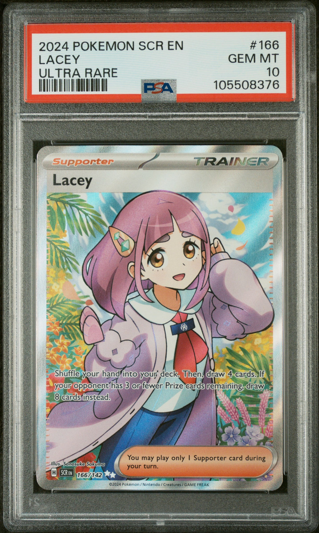 2024 Pokemon Stellar Crown - Lacey #166 - PSA Gem MT 10 105508376