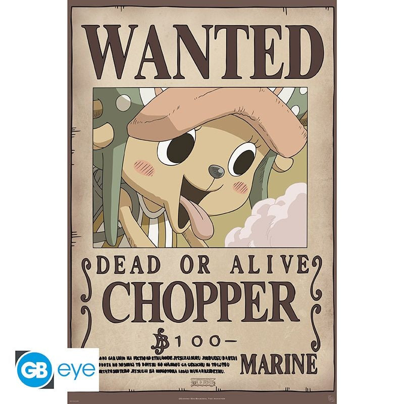 One Piece - Poster Maxi 91.5x61 - Wanted Chopper