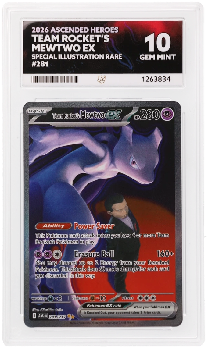 2026 Pokemon Ascended Heroes - Team Rocket's Mewtwo ex #281 - Ace 10 1263834