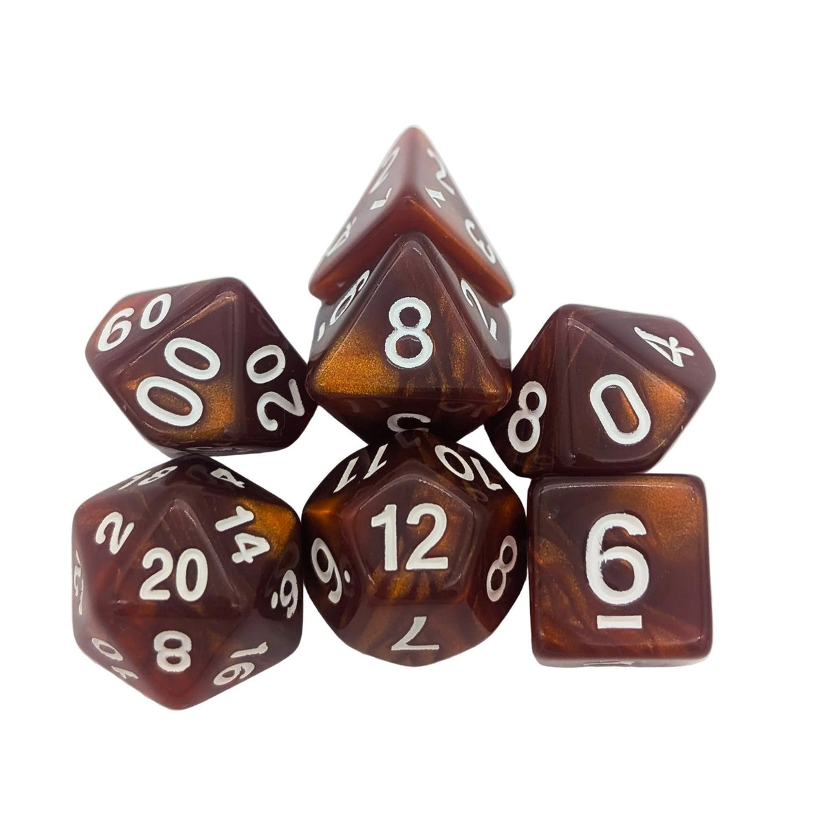 Pearl Brown Dice Set