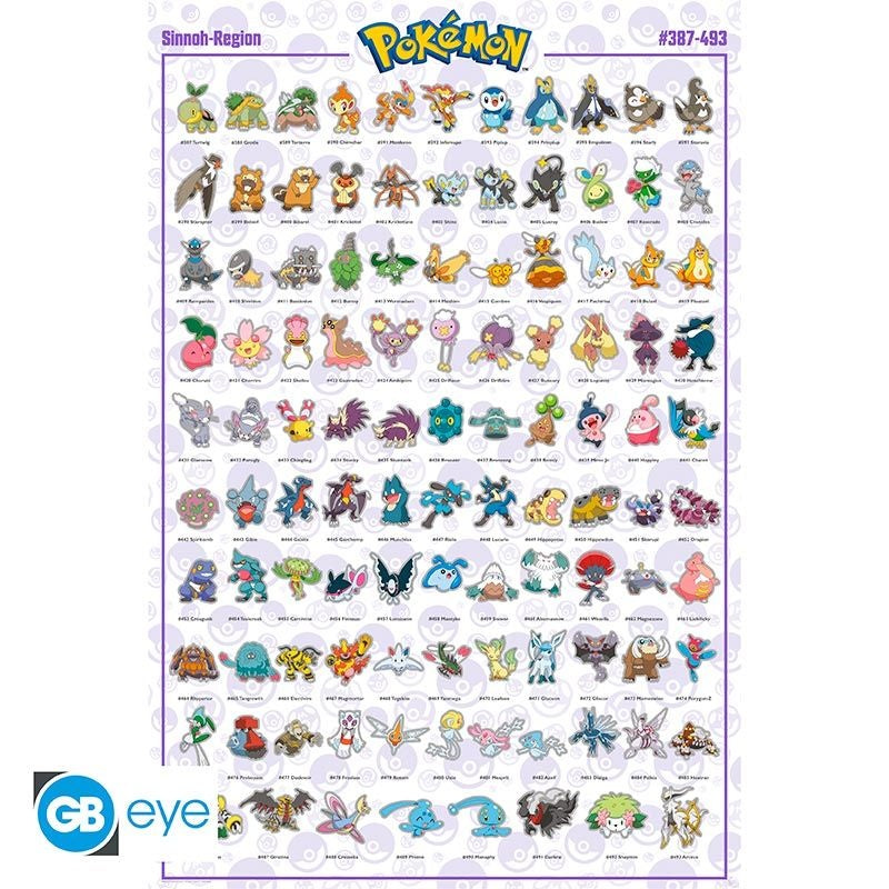 Pokemon - Poster Maxi 91.5x61 - Sinnoh