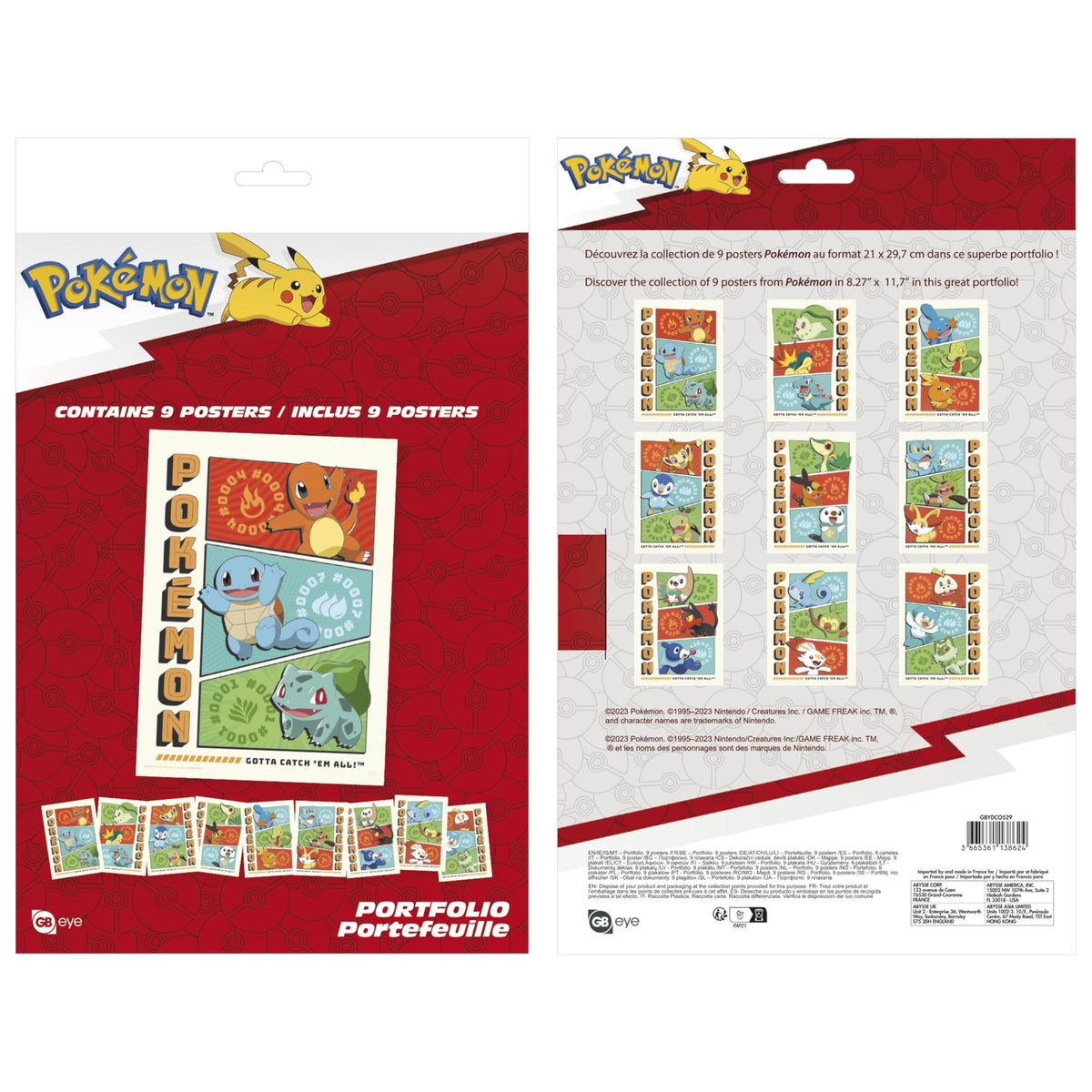 Pokemon - 9 Posters 21x29.7 -  Starters