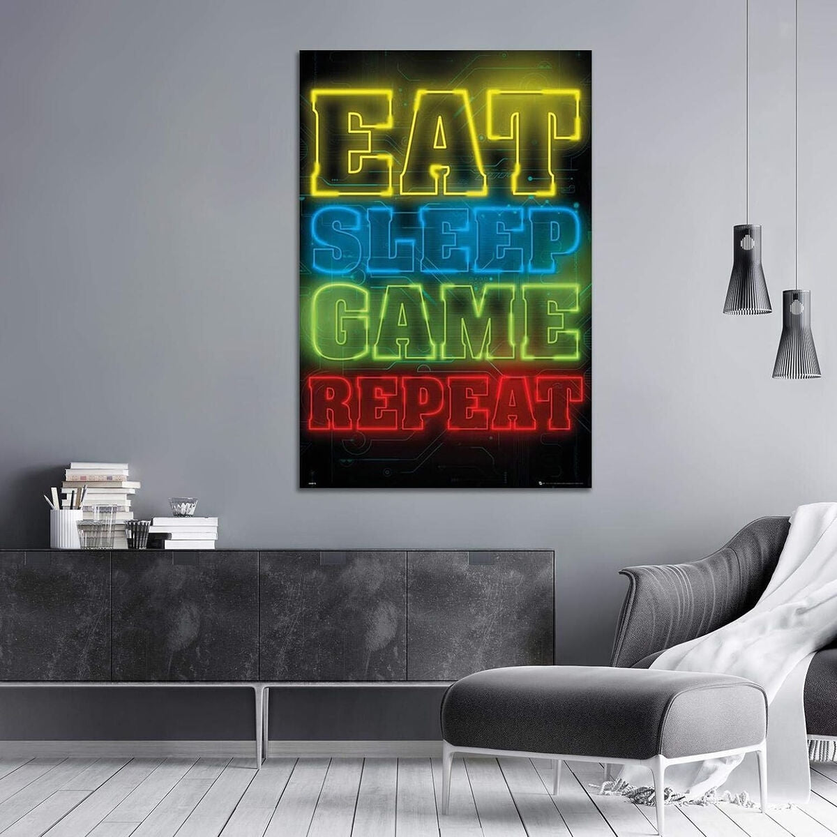 Gaming Poster - Poster Maxi 91.5x61 - Eat Sleep Game Repeat