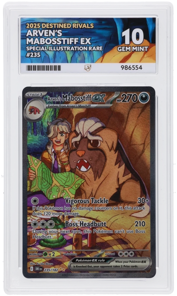 2025 Pokemon Destined Rivals - Arven's Mabosstiff ex #235 - Ace 10 986554