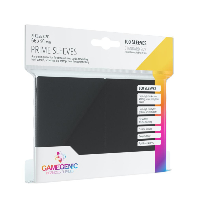 Gamegenic - Standard Size Prime Sleeves - Black (100 ct.)