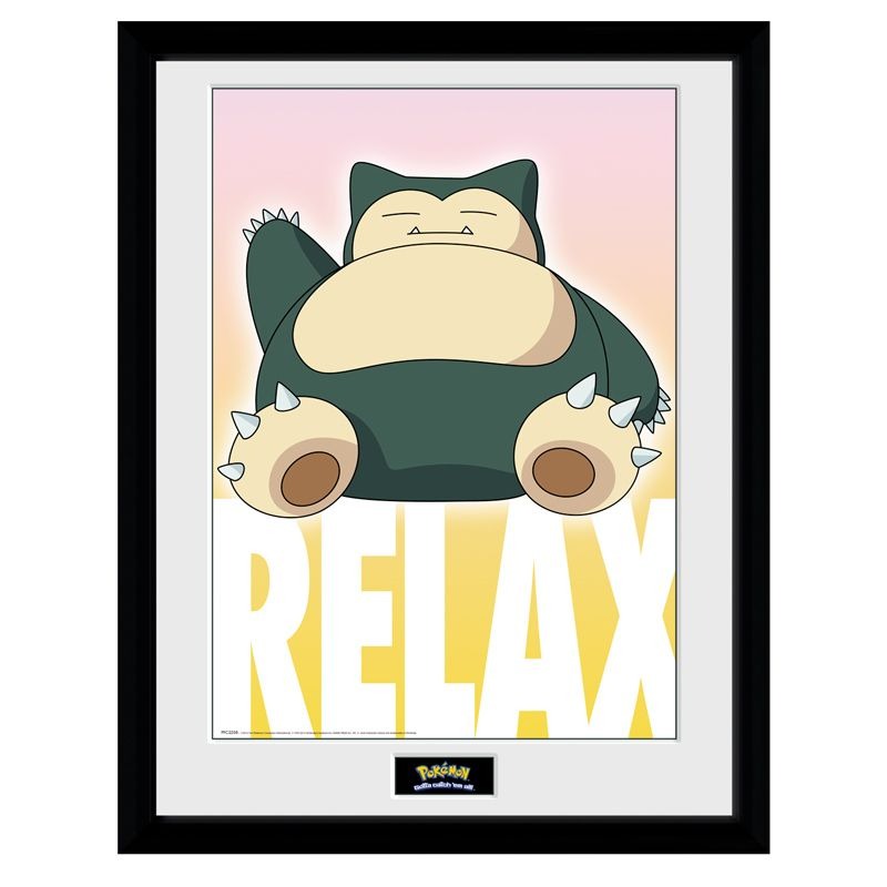 Pokemon Snorlax 30 x 40cm Framed Collector Print