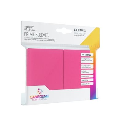 Gamegenic - Standard Size Prime Sleeves - Pink (100 ct.)
