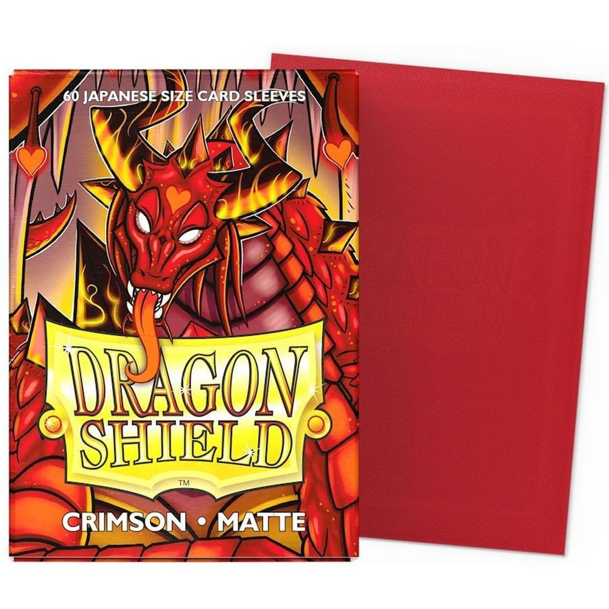 Dragon Shield - Matte Japanese Size Sleeves 60pk - Crimson