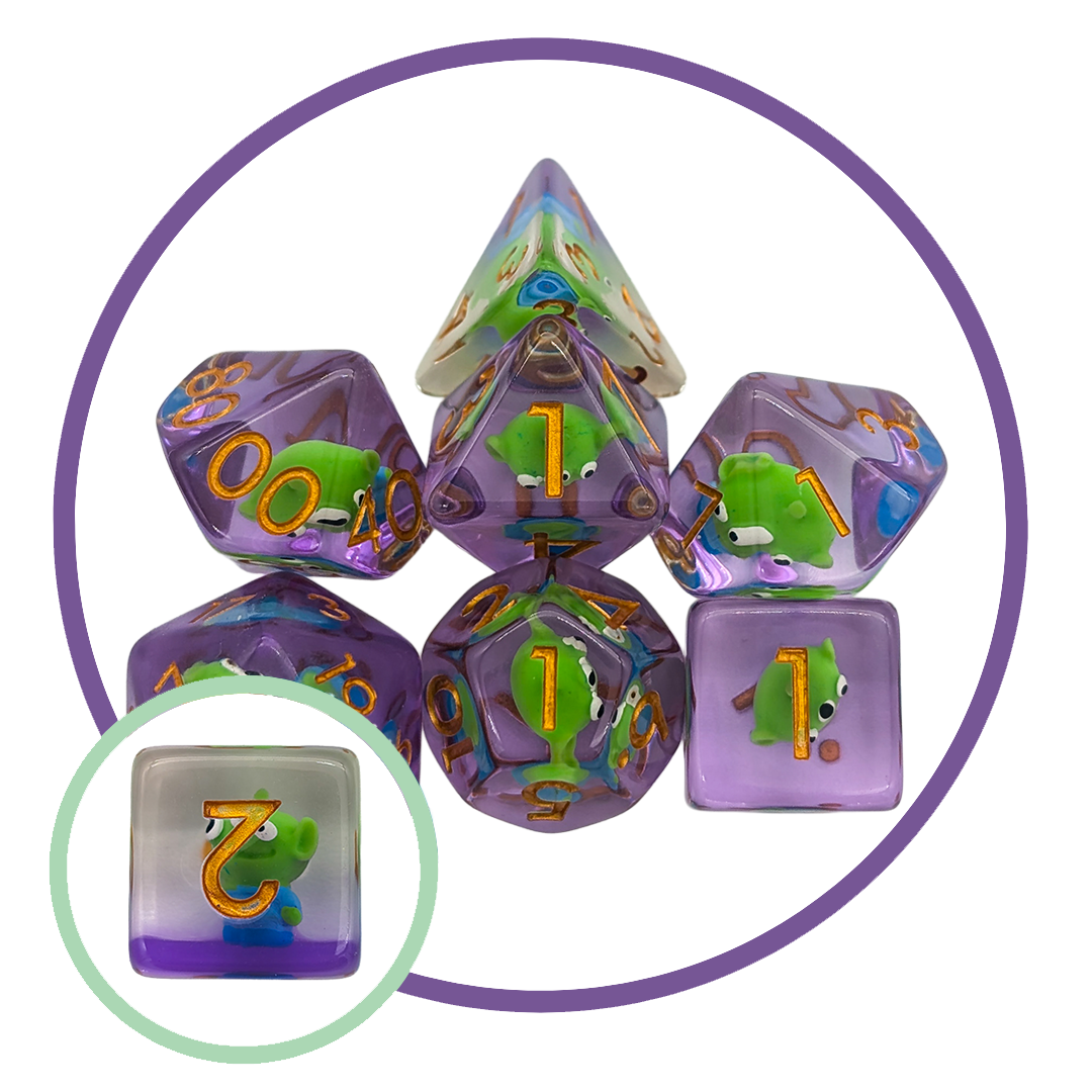 Mystery Dice Goblin - Spooky Collection - Alien Inclusion Dice Set