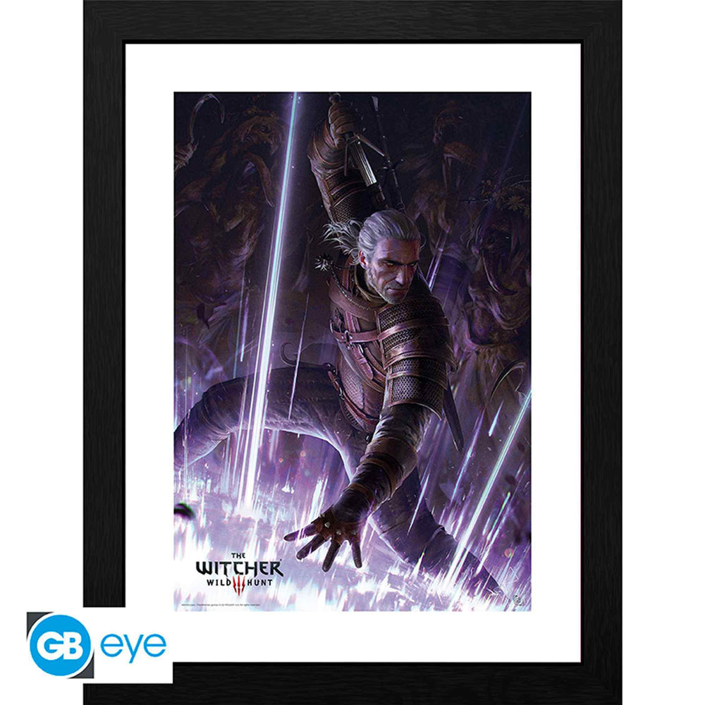 The Witcher Geralt 30 x 40cm Framed Collector Print