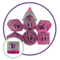 Mystery Dice Goblin - Spooky Collection - Devil Pink Inclusion Dice Set