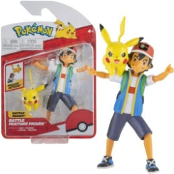 Pokemon - 4.5" Battle Feature Figure - Ash and Pikachu