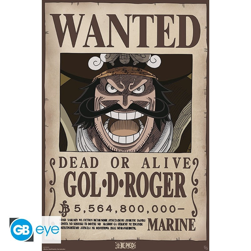One Piece - Poster Maxi 91.5x61 - Wanted Gol .D. Roger