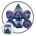 Mystery Dice Goblin - Spooky Collection - Grim Reaper Purple Inclusion Dice Set