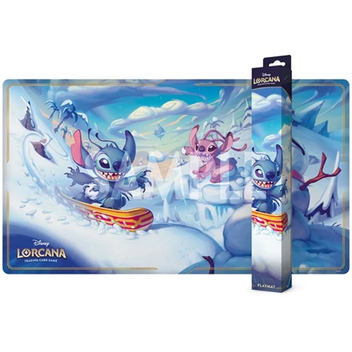 Disney Lorcana: Hyperia City Stitch and Angel Playmat