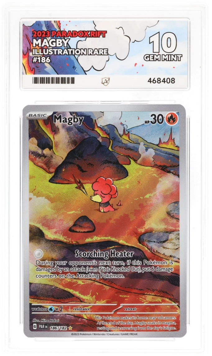 2023 Pokemon Paradox Rift - Magby #186 - Ace 10 468408