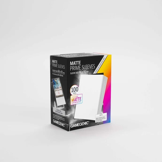 Gamegenic - Matte Prime Sleeves White 66x91 (100 ct.)