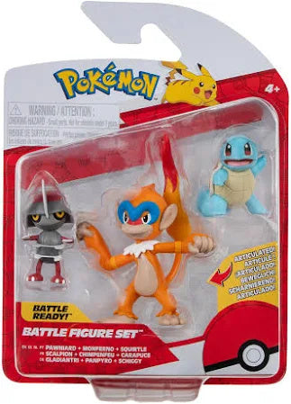 Pokemon - Battle Figure Set - Pawniard, Monferno & Squirtle