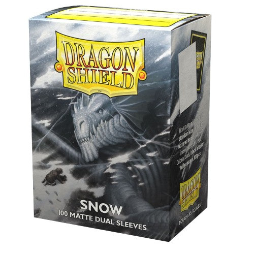 Dragon Shield - Dual Matte Standard Size Sleeves 100pk - Snow