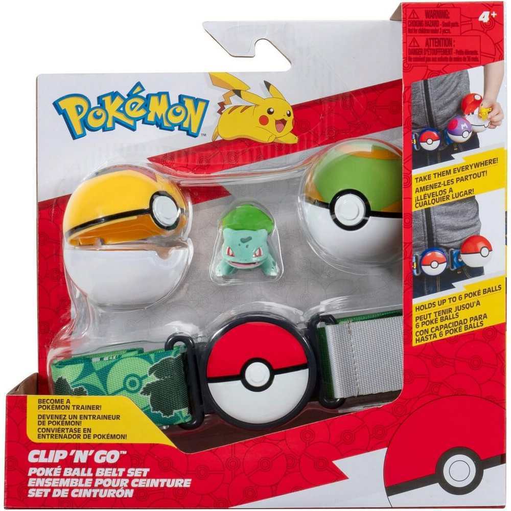 Pokemon - Clip 'n' Go Poke Ball Belt Set - Bulbasaur