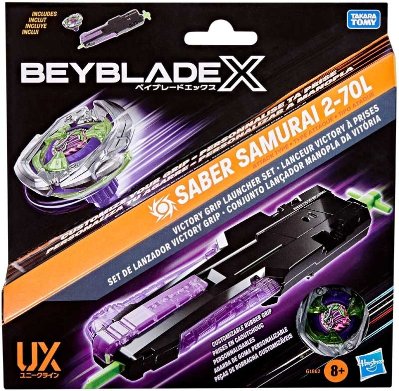 BeyBlade X Victory Grip Clockwise Starter Kit - Saber Samurai 2-70L