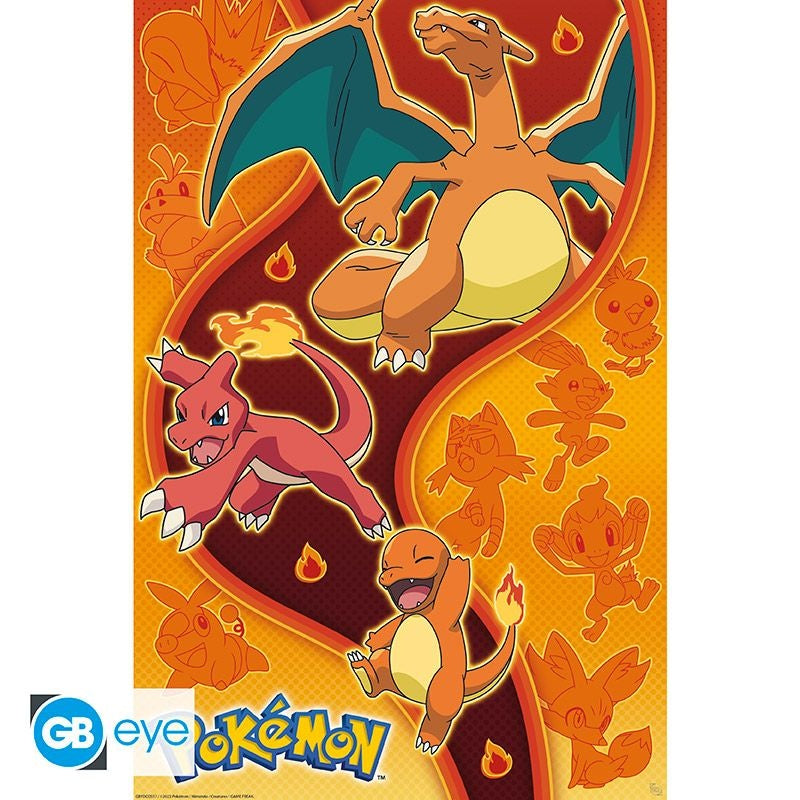 Pokemon - Poster Maxi 91.5x61 - Fire Type