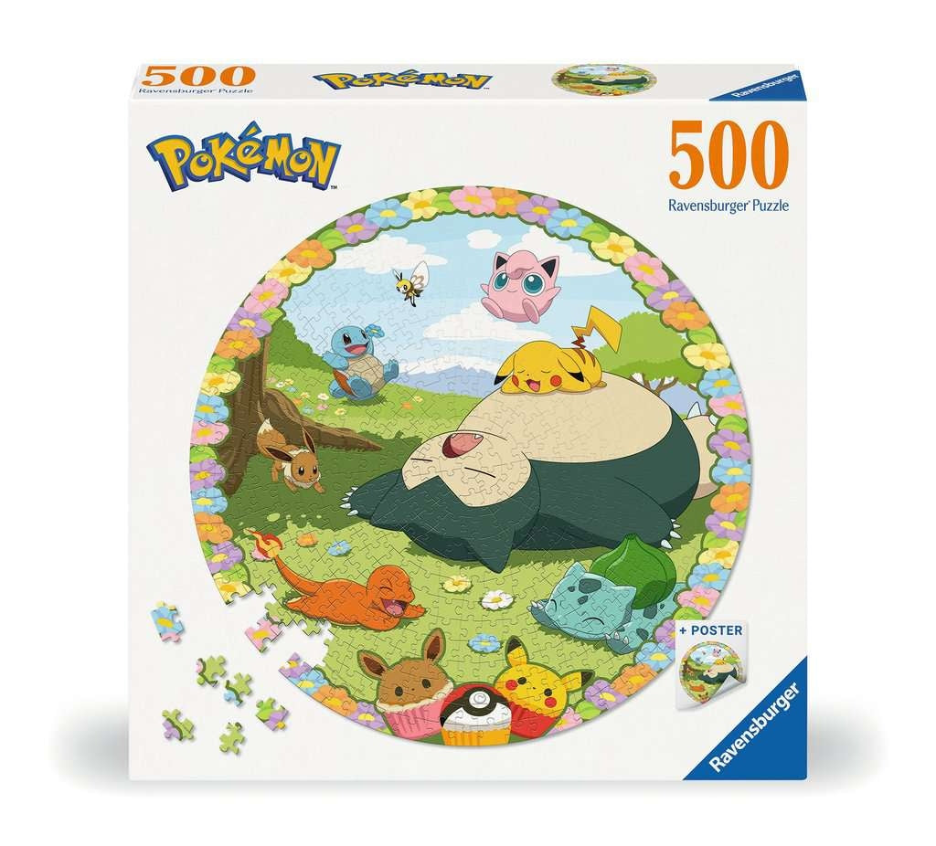 Pokemon Circular 500-Piece Puzzle
