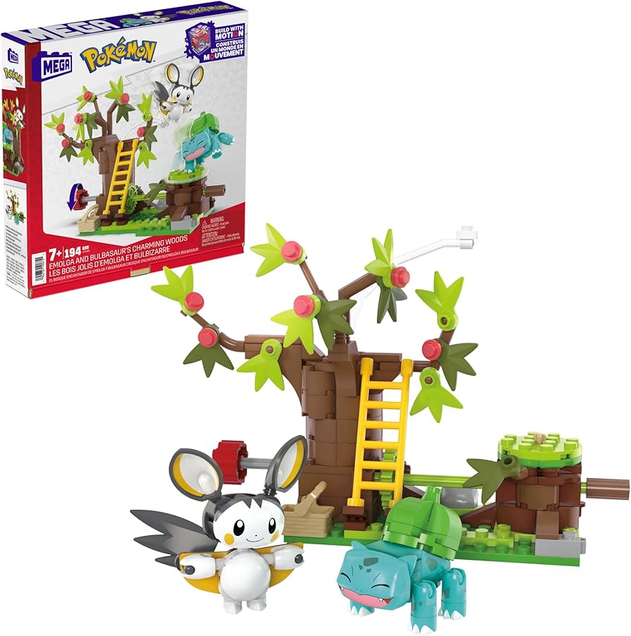MEGA - Pokemon Emolga and Bulbasaur Charming Woods